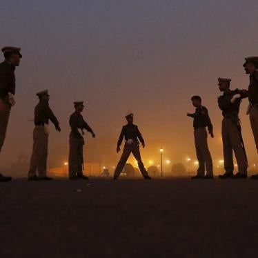 Police officers in New Delhi, India in January 2016. Police in India are often accused of protecting colleagues from accountability for abuses.