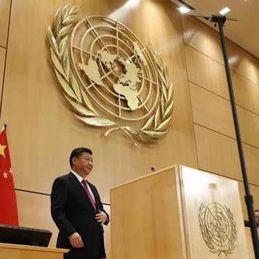 Chinese President Xi Jinping delivers a speech in the Palais des Nations at the United Nations in Geneva, January 18, 2017.