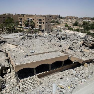 The ruins of a market and bakery in Tabqa after an airstrike, in all likelihood carried out by US-led coalition forces, on March 22, 2017.