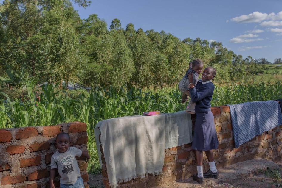 “ Evelina,” 17, from Migori county, western Kenya, dropped out of the first year of lower secondary school when she got pregnant. 