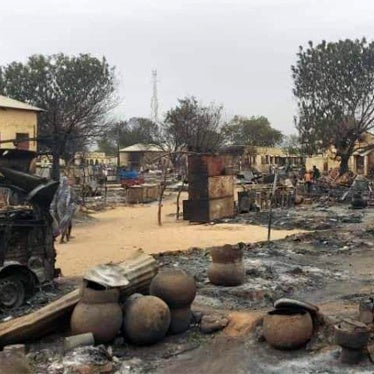 Destruction in a market area in El Fasher, the capital of Sudan's North Darfur state, September 1, 2023. 