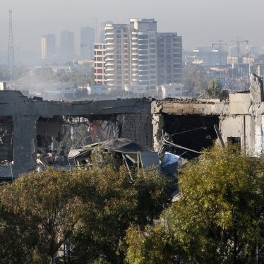 A view of a damaged building following missile attacks, in Erbil, Iraq, January 16, 2024.