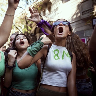 Activists sing during a rally to support women's rights on International Women's Day in Buenos Aires, March 8, 2023.