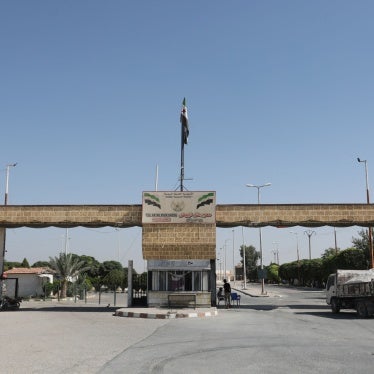 The Tel Abyad border crossing in northern Raqqa, Syria, pictured on October 6, 2022. 