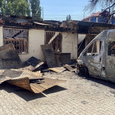 The aftermath of an armed militant attack in Makhachkala, Dagestan, in southern Russia, on June 23, 2024.