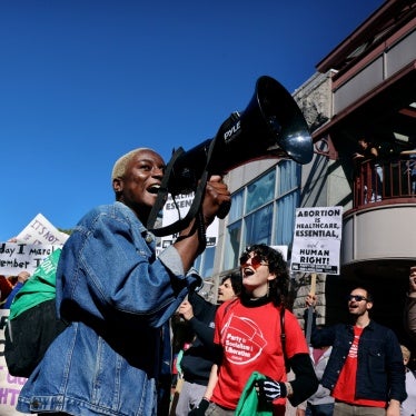 Protesters chant during the Women’s Wave National Day of Action for Reproductive Rights, Boston, Massachusetts, October 8, 2022.