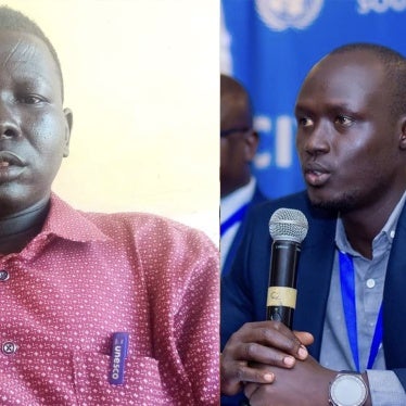 Aleu Anyieth (left) and Bol Deng Bol (right).