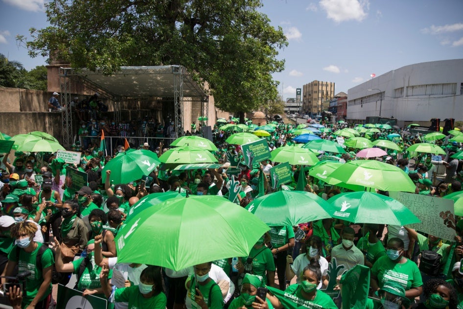 A demonstration to demand legal abortion, in Santo Domingo, Dominican Republic, on May 23, 2021.